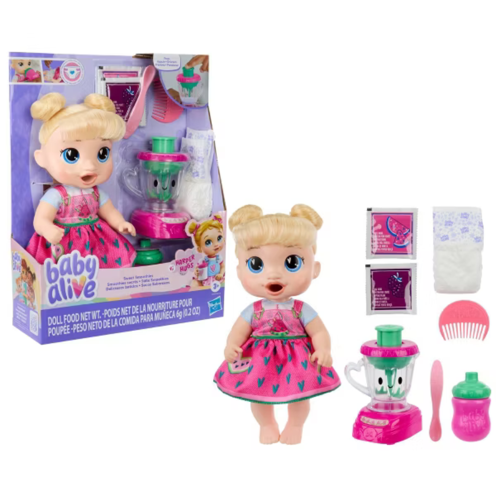 Baby Alive Muneca Con Licuadora Magica Y Accesorios
