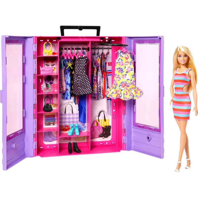 Barbie Closet Fashionista Con Ropa Y Accesorios