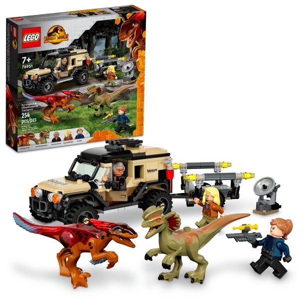 Lego Jurassic World Pyroraptor & Dilophosaurus Transporte