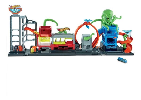 Pista Hot Wheels City Ultimate Octo Car Wash Cambia Color