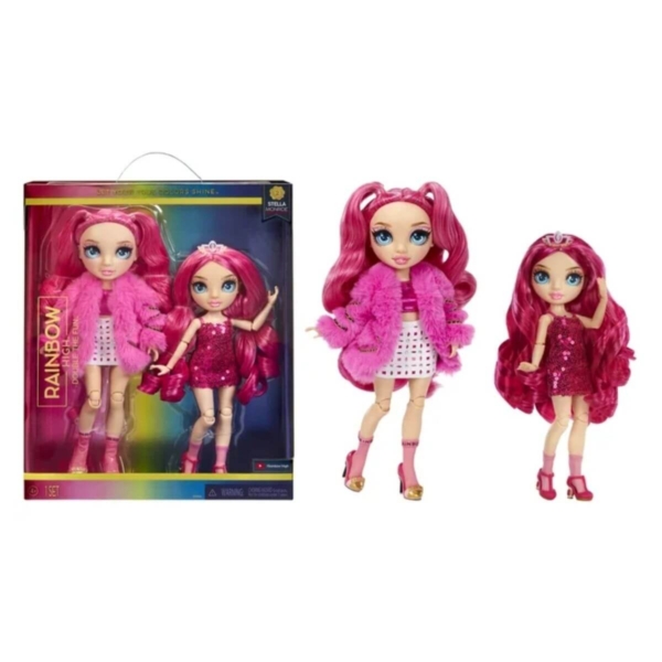 Muñeca Rainbow High Stella Monroe + Junior Pack X2
