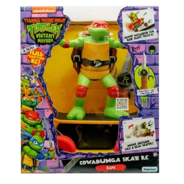Tortuga Ninja Grande Raphael En Patineta Con Control