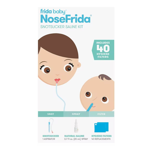 Aspirador Nasal Y Spray Salino Para Bebés Con 40 Filtros Nose Frida