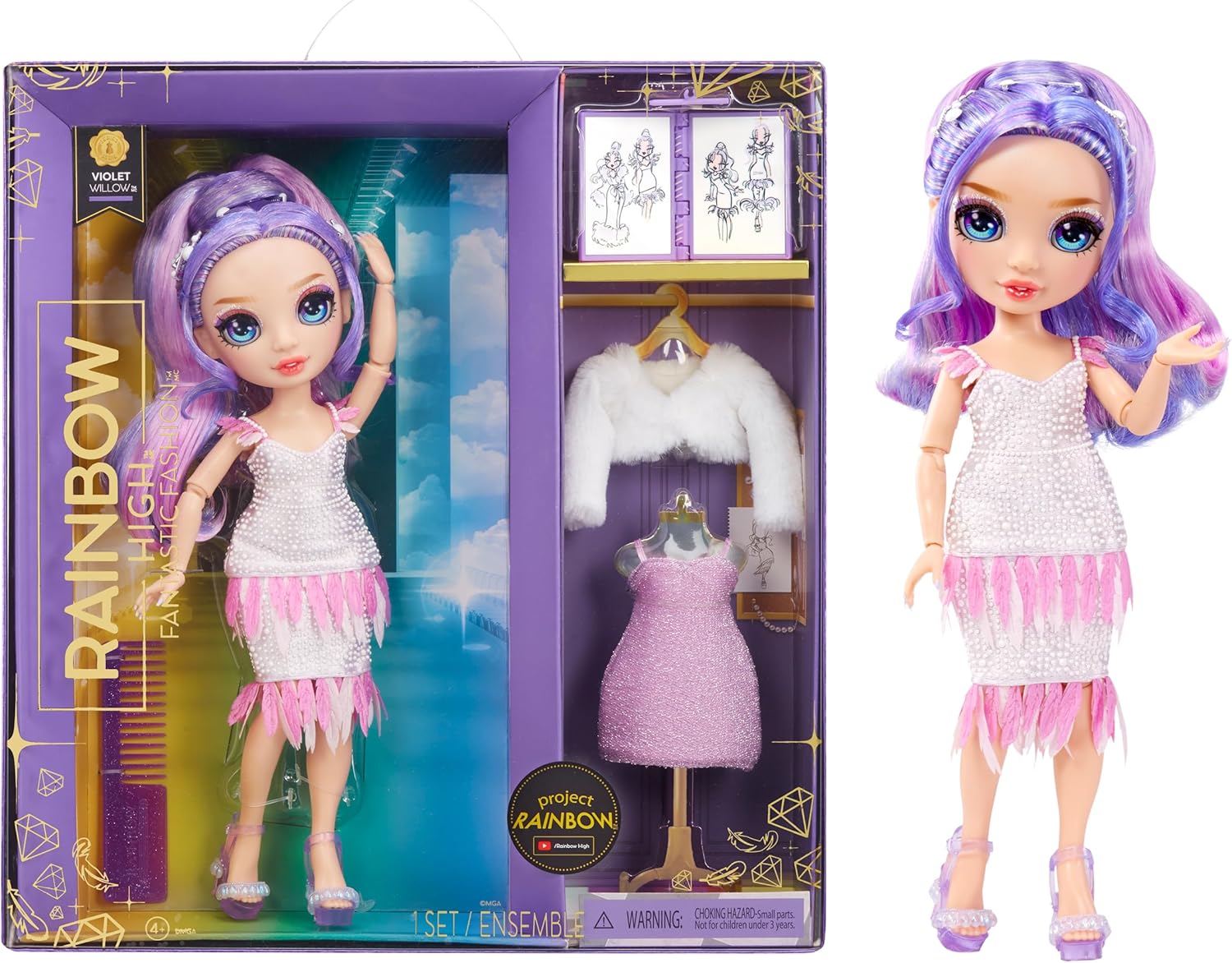 Muñeca Rainbow High Fantastic Fashion Violet Willow