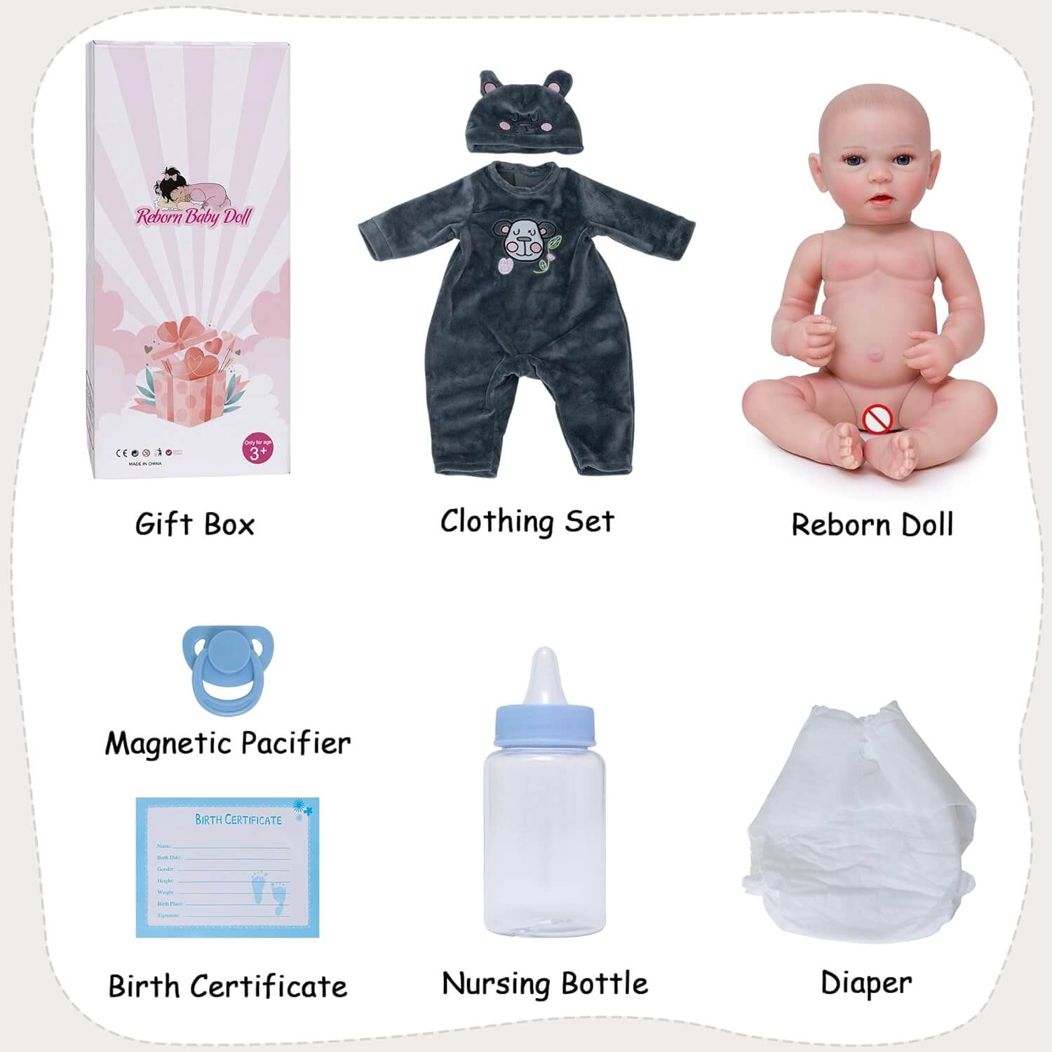 Reborn Beb Ni o Realista Cuerpo De Silicona Noah Angelitos A La Moda