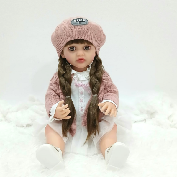 Muñeca Reborn Bebe Real Cuerpo DeSilicona Cabello Negro Edna