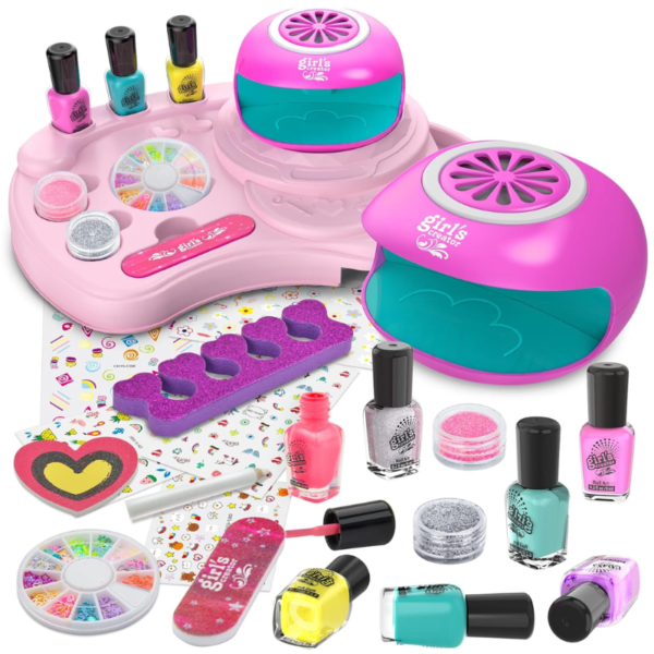 Kit De Maquillaje Belleza Para Niñas Con Maquina Secadora