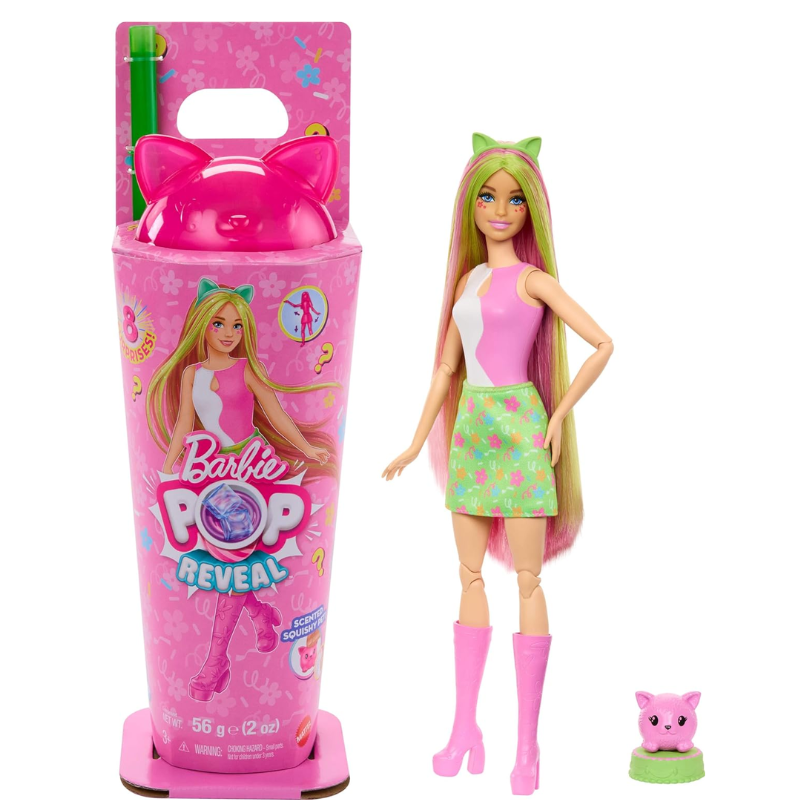 Barbie Pop Reveal Colección Batidos Gatico Brillo