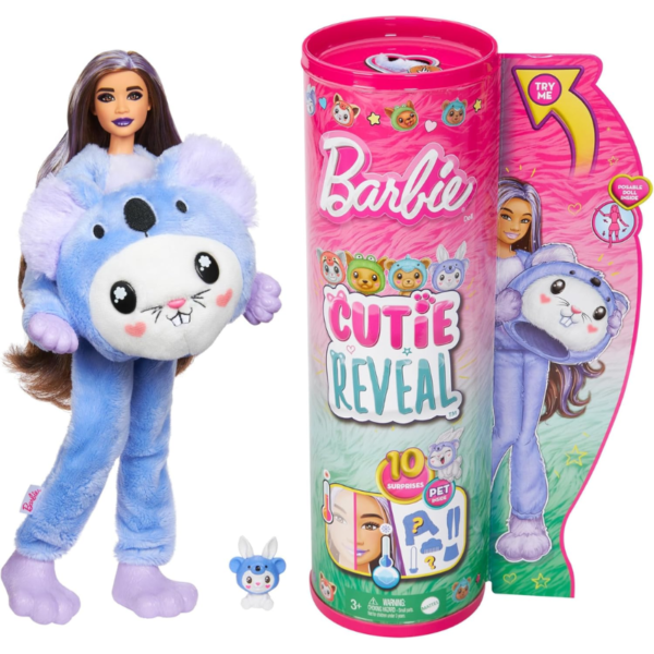 Muñeca Barbie Color Reveal Cutie Reveal Mascotas Conejo con Koala