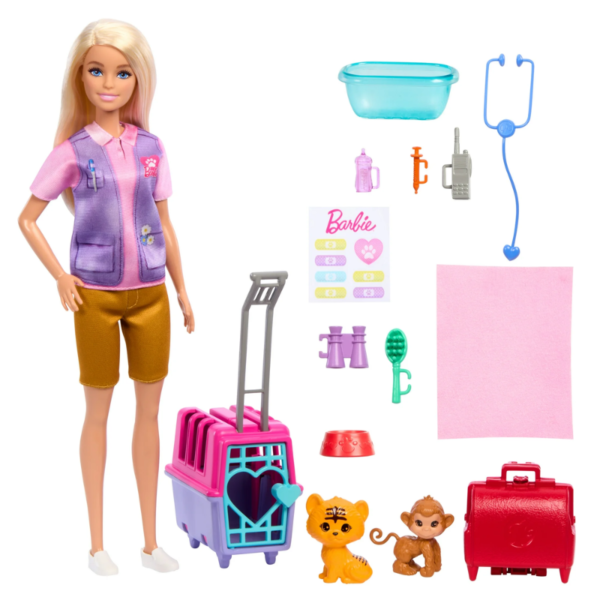 Muñeca Barbie Rescate de Animales con Accesorios