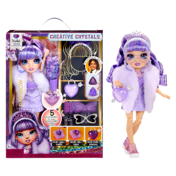 Muñeca Rainbow High Creative Crystals Violet willow