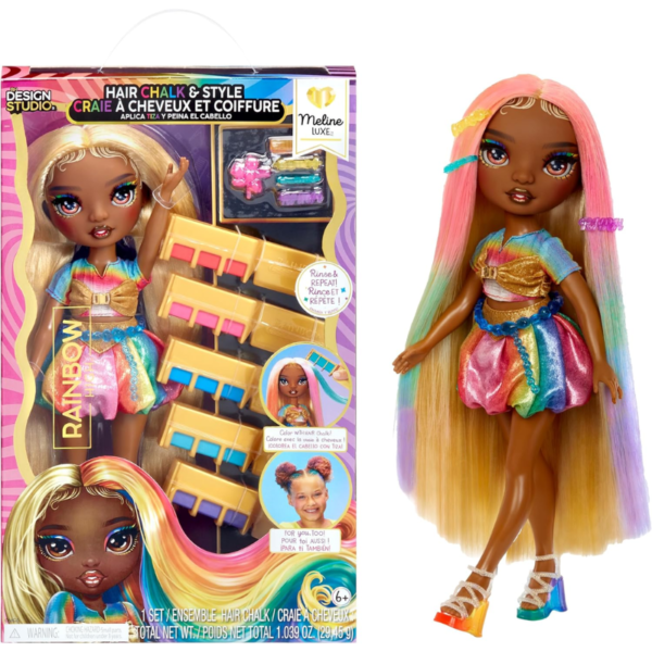 Muñeca Rainbow High Watercolor Con Kit De Acuarelas Meline Luxe