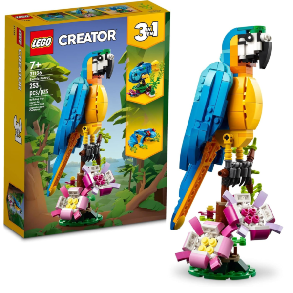 Lego Creator 3 En 1 Animales Increíbles Loro Pez Y Rana 31136