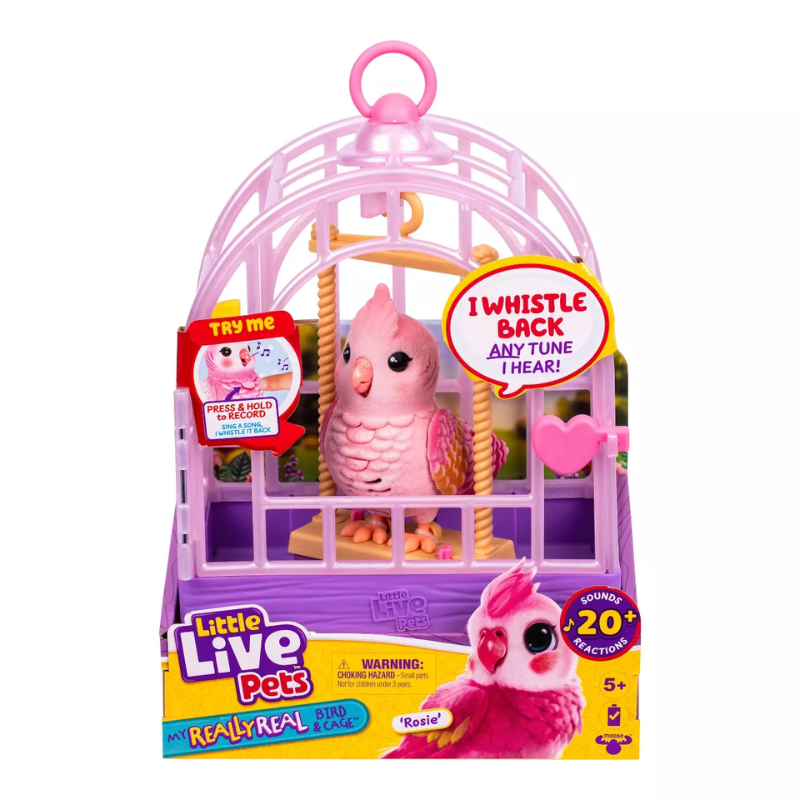Mascota Interactiva Little Live Pets Rosie Con Luces Y Jaula
