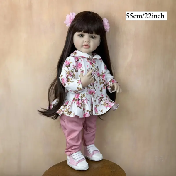 Muñeca Real Bebe Reborn Cabello Negro Selene