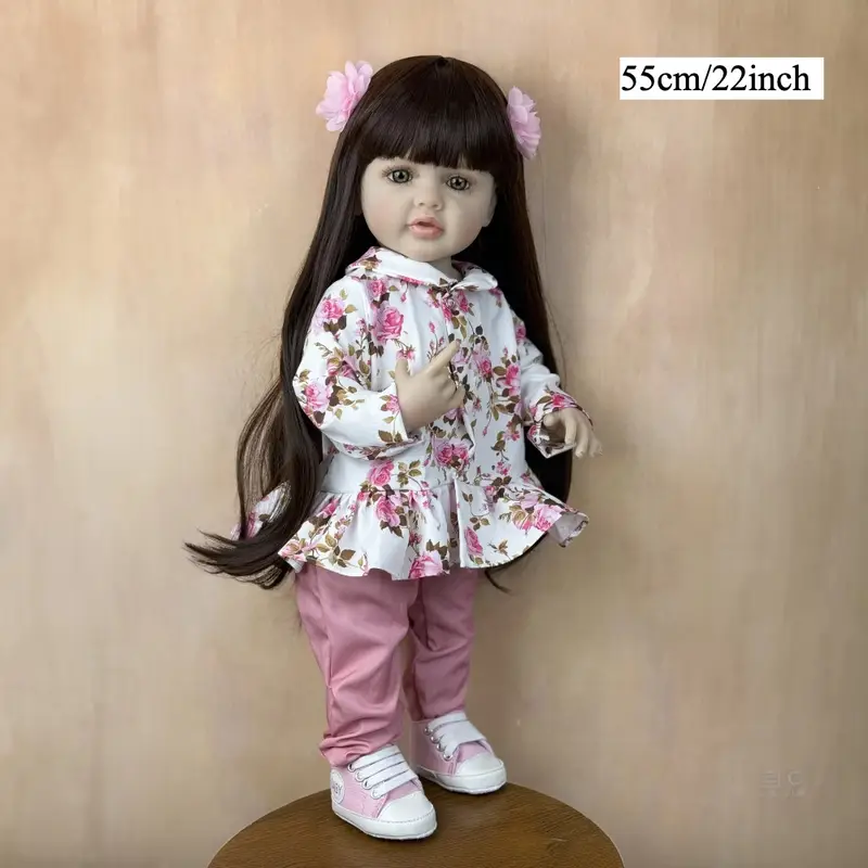 Muñeca Real Bebe Reborn Cabello Negro Selene