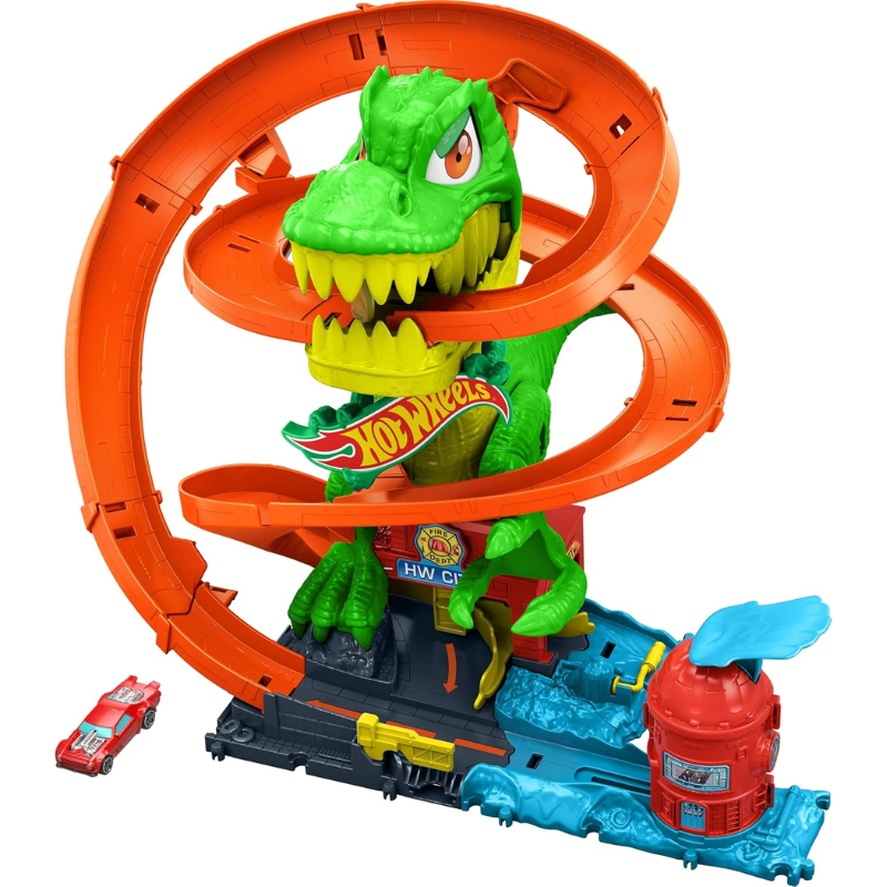 Pista Hot Wheels, juego de batalla City T-Rex Blaze