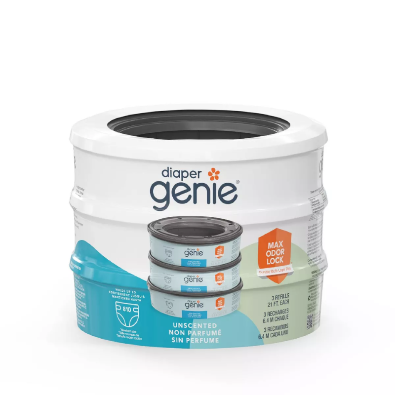 Playtex Genie Refills Bolsas De Repuesto 270 diapers x 3 unidades