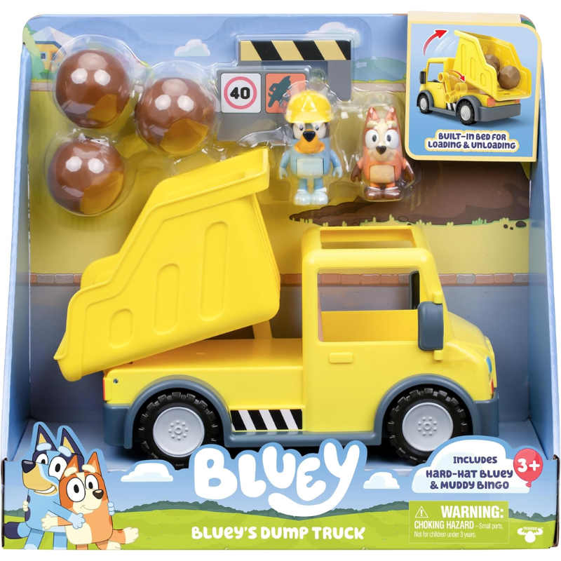 Vehiculo Volqueta Bluey Con Figuras