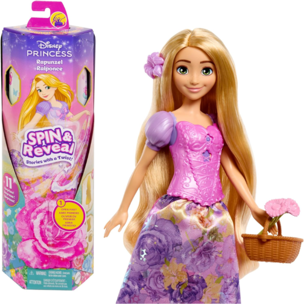 Muñeca Princesa Disney Spin Reveal Rapunzel