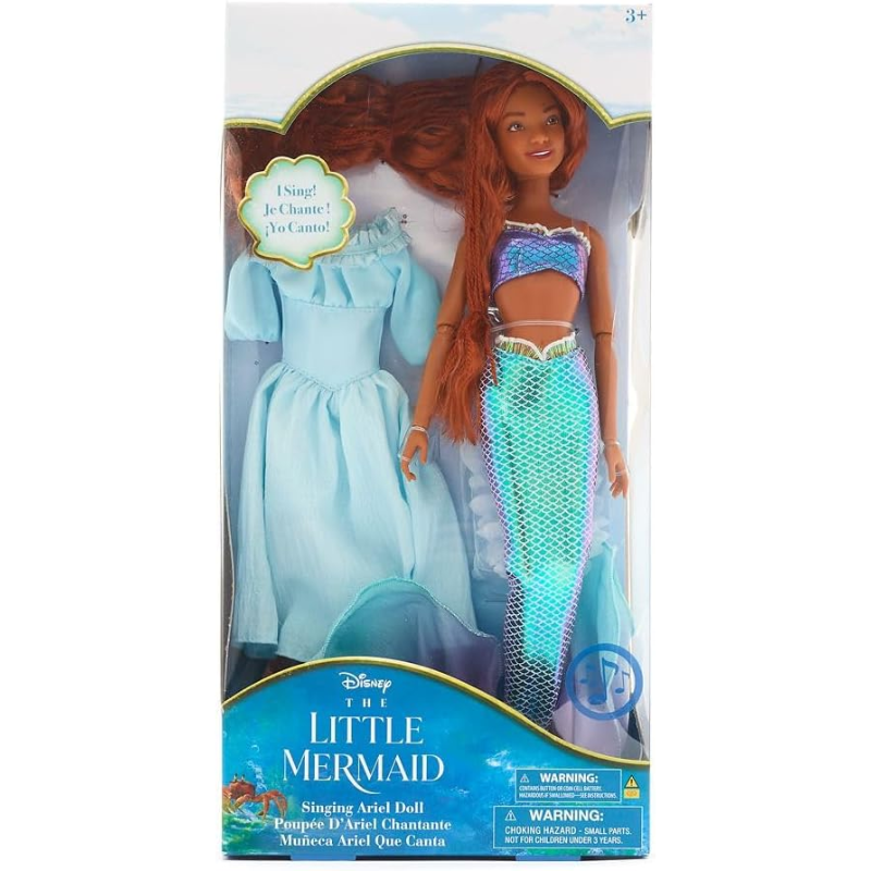 Muñeca The little Mermaid Ariel Realista Con cola Y Vestido - Imagen 3