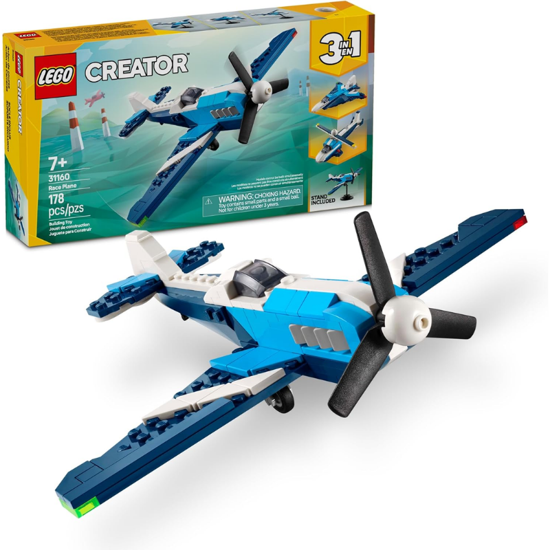 Lego Creator 3 en1 Aeronave Avión De Carreras 31160