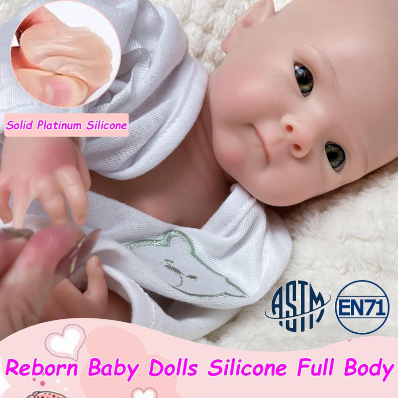 Muñeca Reborn Bebé Real Grande Silicona Blanda Flexible 33 Cm Zoe - Imagen 3