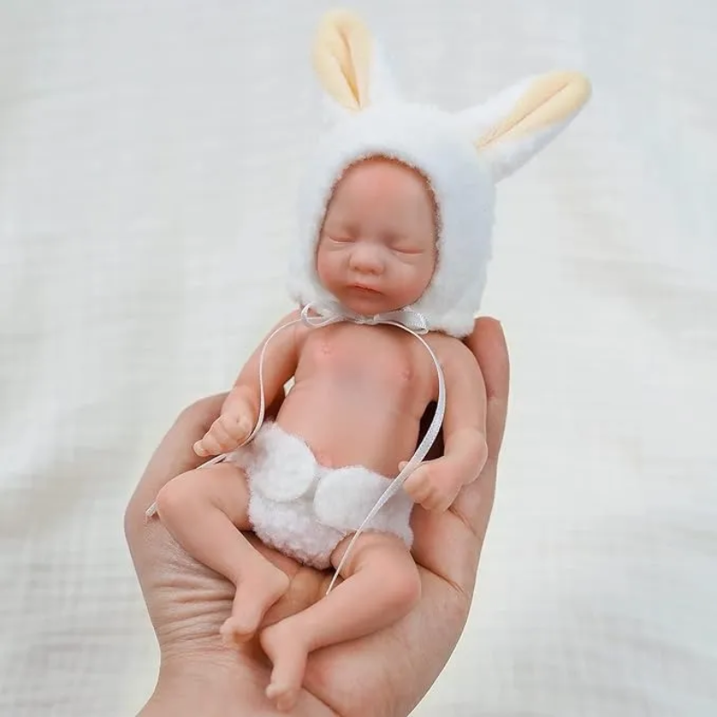 Mini Muñeca Bebé Real Reborn Silicona Blanda Flexible 15 Cm Kristal