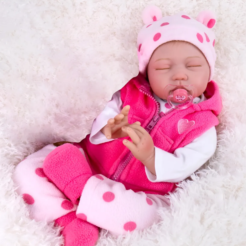 Reborn Bebe Realista Muñeca Ojos Cerrados 50 Cm Bianca