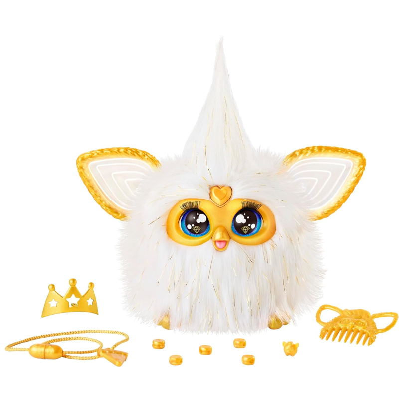 Furby Peluche Interactivo Golden Glam Luces Y Sonidos