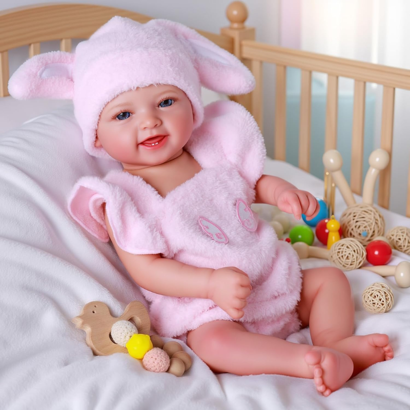 Muñeca Real Bebe Reborn Cuerpo Completo De Silicona Yasmin - Imagen 3