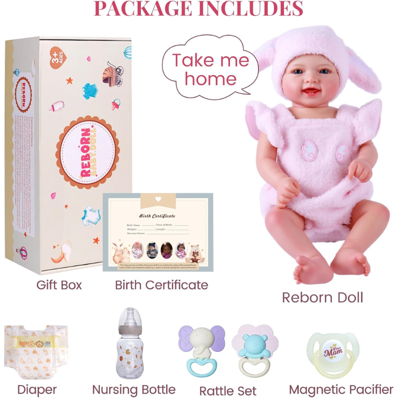 Muñeca Real Bebe Reborn Cuerpo Completo De Silicona Yasmin - Imagen 4