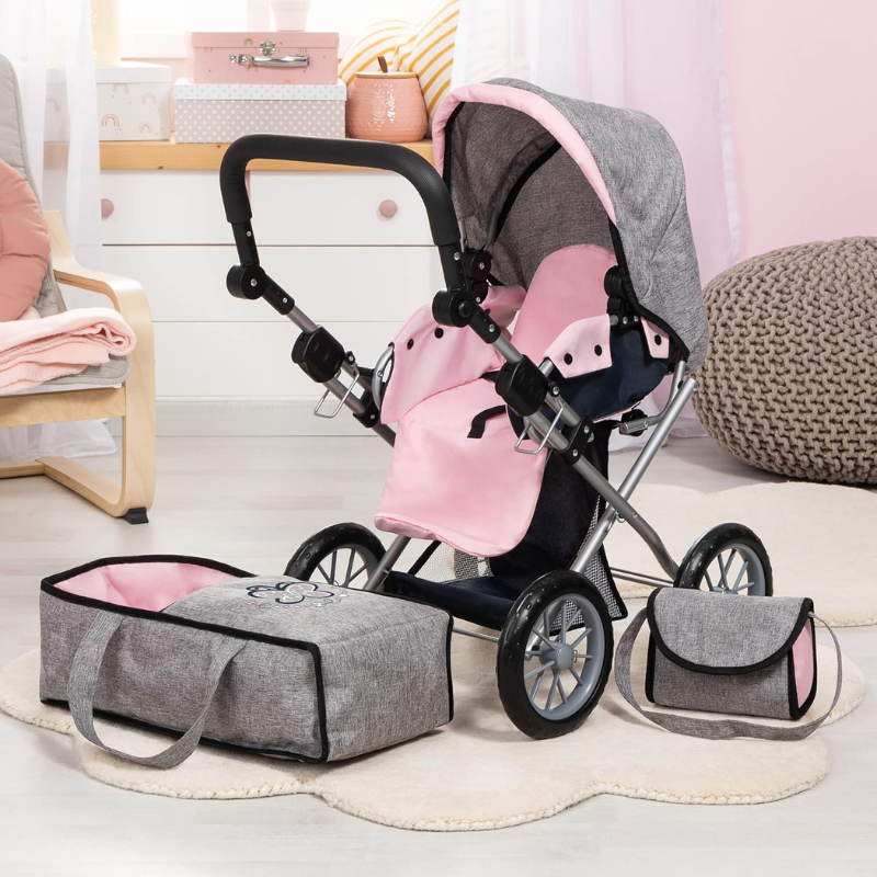 Coche Stroller Muñecas Reborn Convertible Ajustable