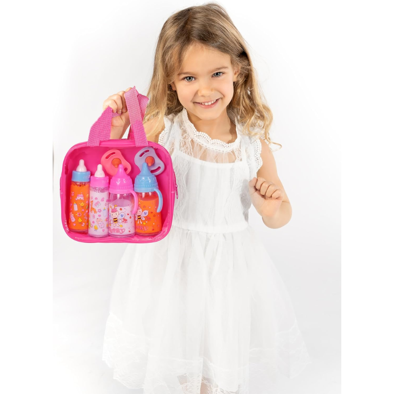 Juguete Teteros Mágicos Para Muñecas Reborn Bebes Reales Rosado - Imagen 3