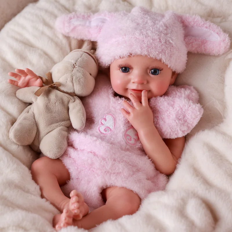 Muñeca Bebé Real Reborn Con Cuerpo Silicona Blanda Flexible Heidy 37 cm