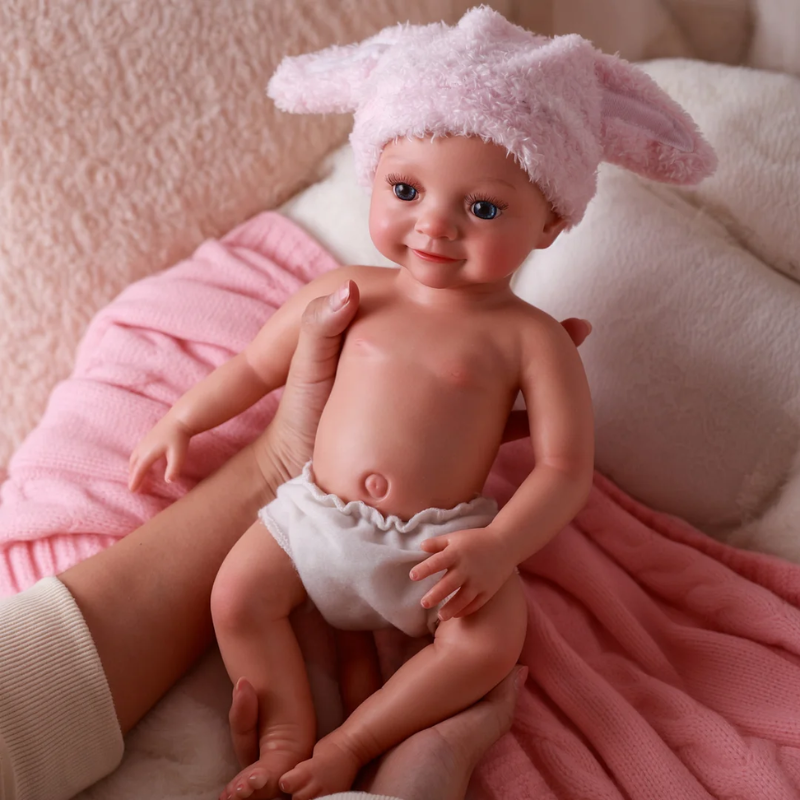 Muñeca Bebé Real Reborn Con Cuerpo Silicona Blanda Flexible Heidy 37 cm - Imagen 3