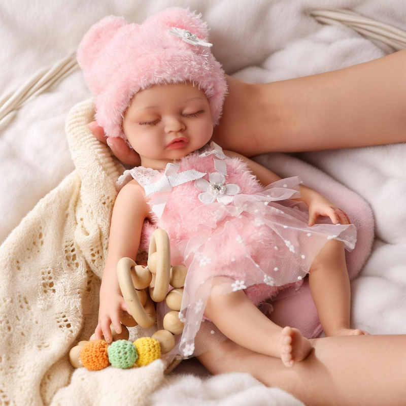 Muñeca Bebé Real Reborn Con Cuerpo Silicona Blanda Flexible Mariana 33 Cm