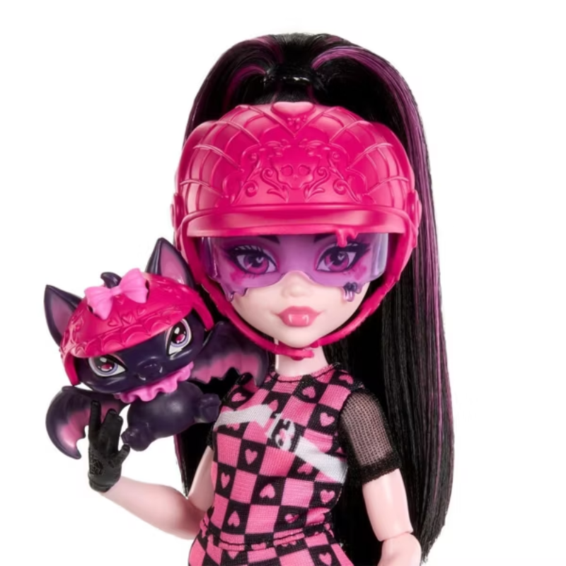 Muñeca Monster High Draculaura En Moto Scooter Mascota - Imagen 3