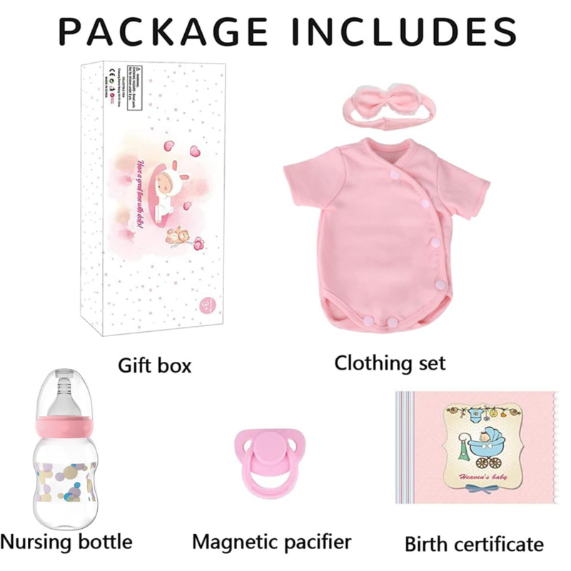 Muñeca Real Bebe Reborn Cuerpo De Silicona 45 cm Ingrid - Imagen 2