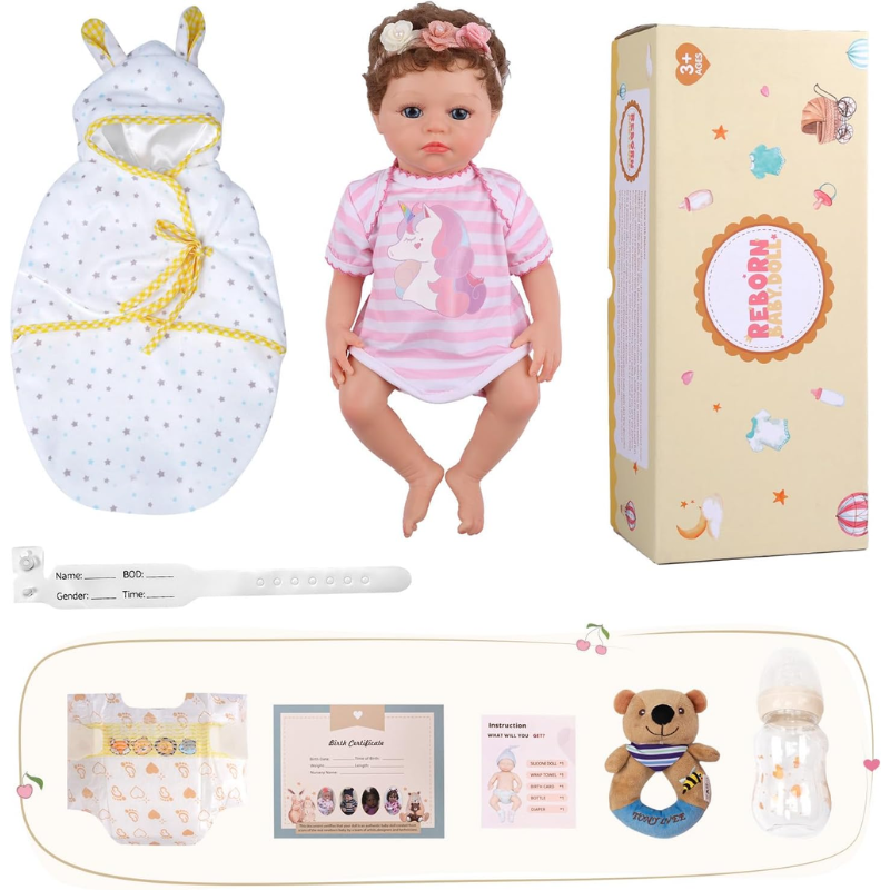 Muñeca Reborn Bebé Real Silicona Blanda Flexible Angelina 36 cm - Imagen 3