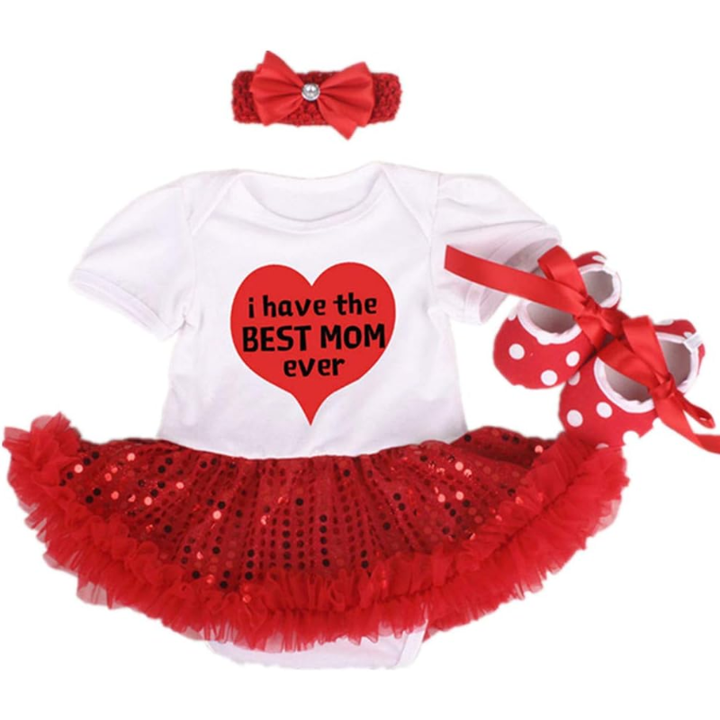 Vestido Ropa Para Bebes Reborn Muñecas Realistas 43 cm a 55 cm - Rojo