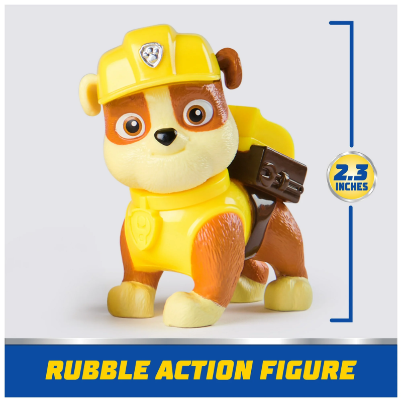 Carro Con Figura Paw Patrol Rubble - Imagen 2
