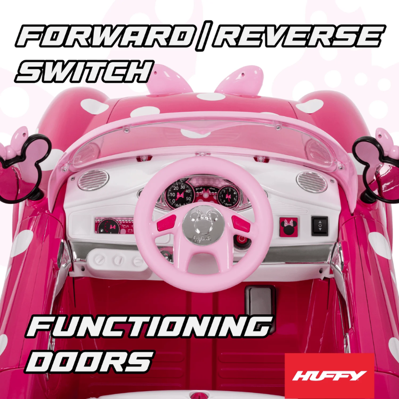 Carro Montable Convertible Electrico Para Niña Disney Minnie Mouse - Imagen 3