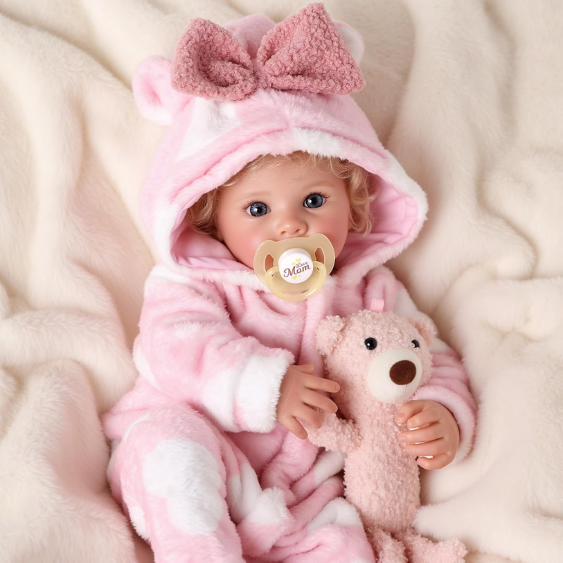 Muñeca Real Bebe Reborn Cuerpo De Algodon Y Silicona 45 cm Leticia