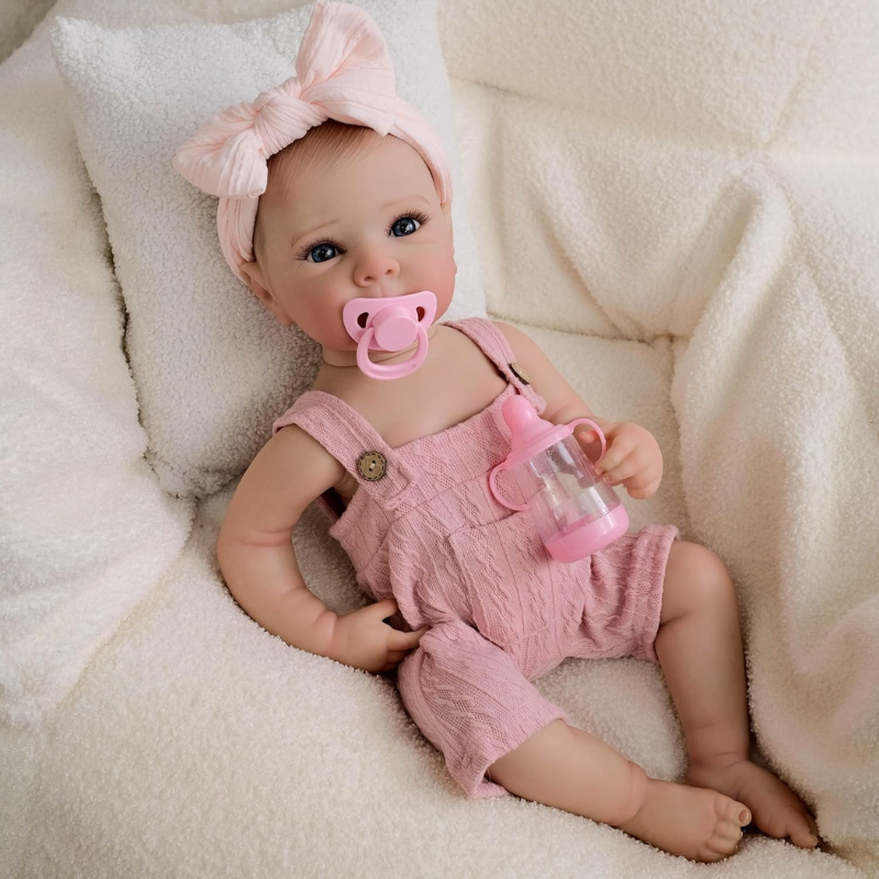Reborn Muñeca Bebe Real De Cuerpo De Silicona 45 cm Johana