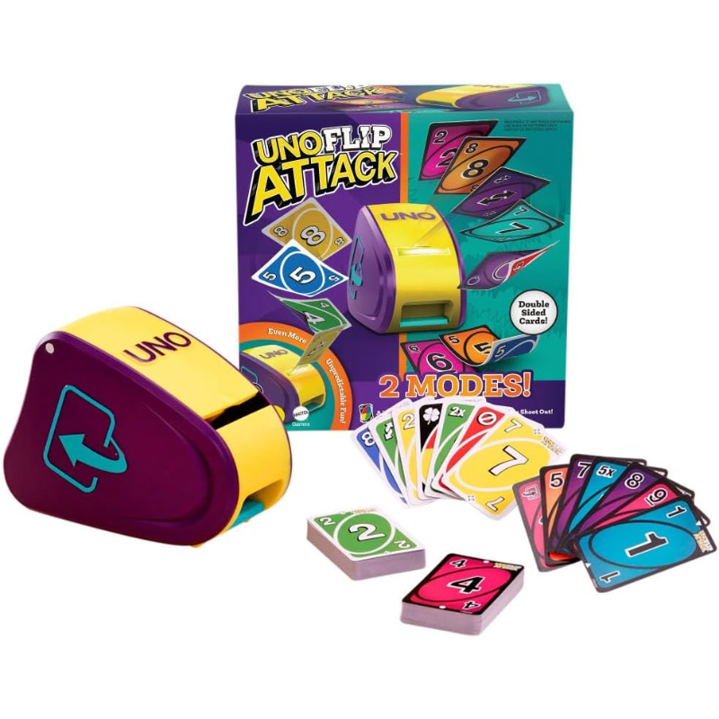 Juego Uno Flip Attack Con Lanzador De Cartas