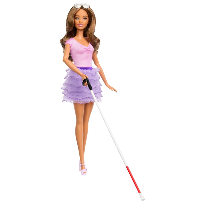 Muñeca Barbie Fashionista Ciega Con Accesorios