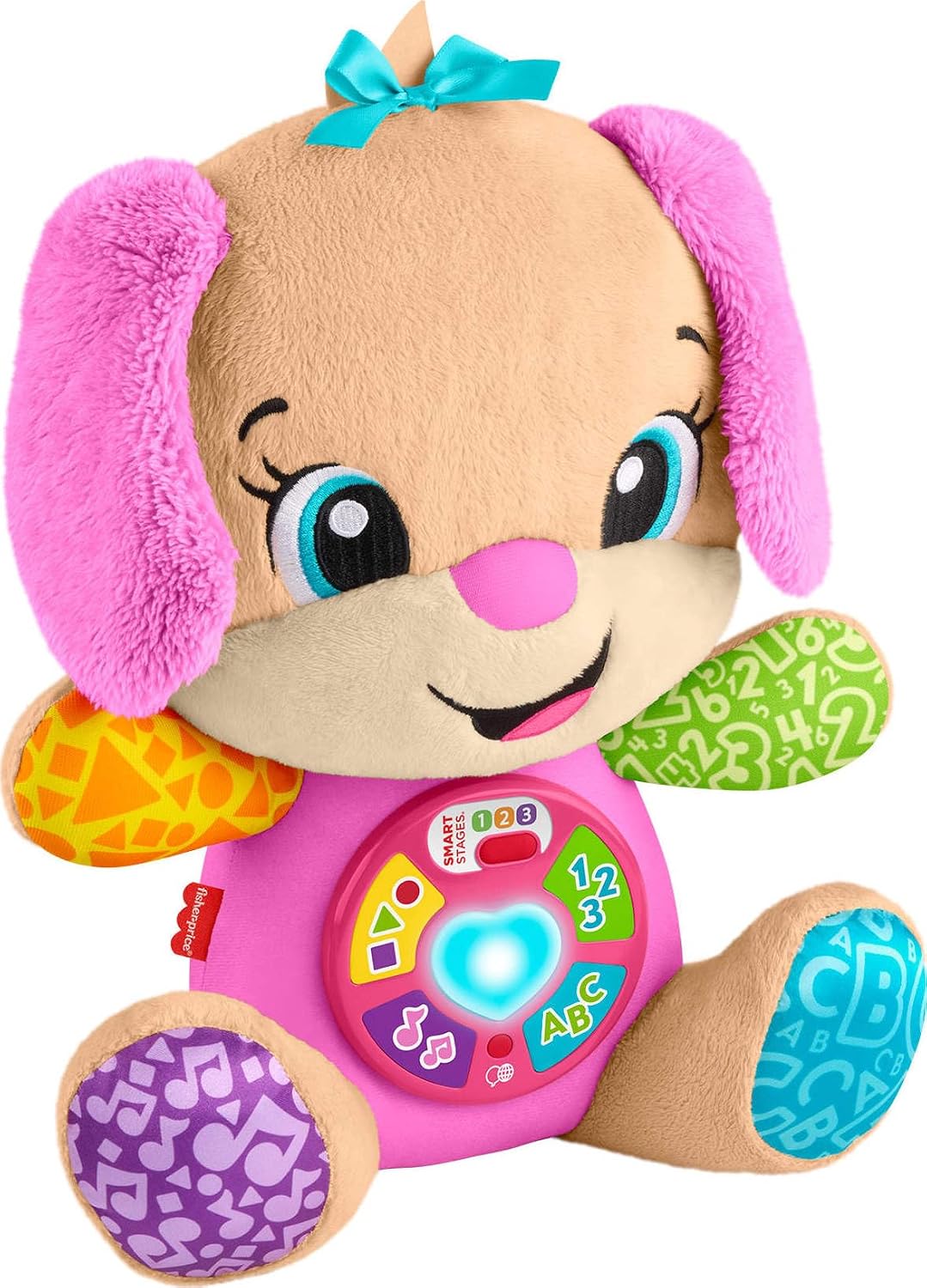 Fisher Price Perrito Aprende Peluche Ingles Y Español - Rosado