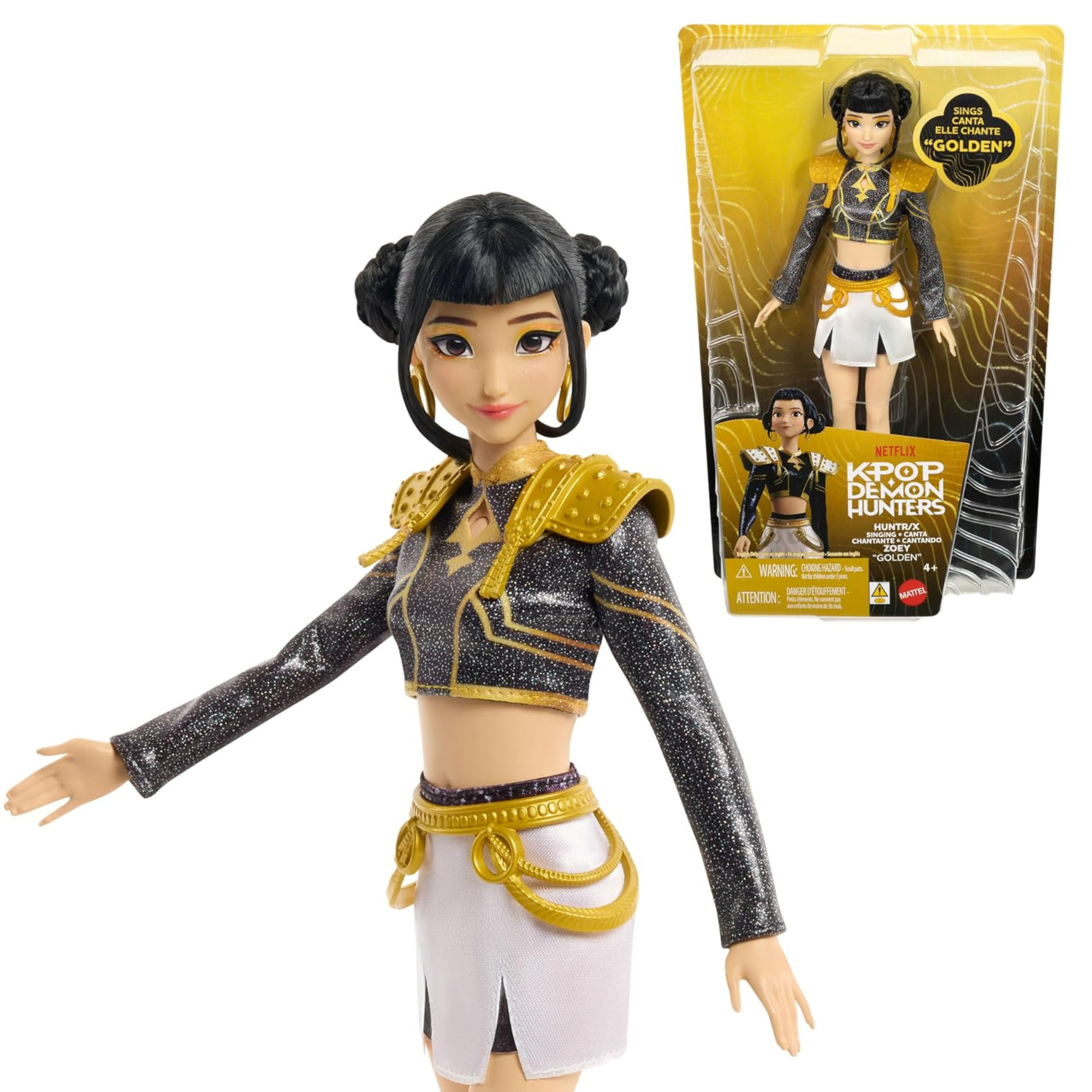 Muñeca K-pop Demon Hunters Zoey Golden Con Sonidos