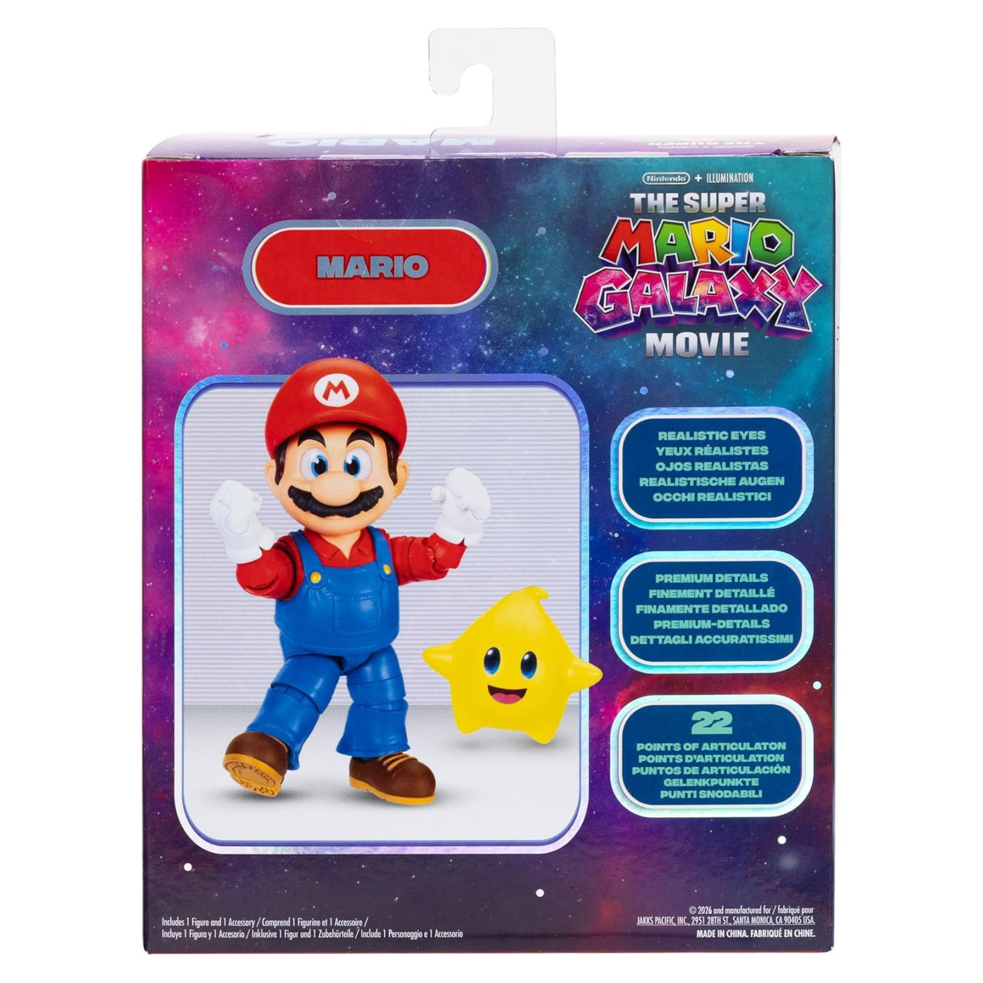 Super Mario Galaxy Figura de Mario con estrella que brilla en la oscuridad - Imagen 4